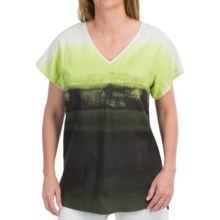 69%OFF 女性のスポーツウェアシャツ ラファイエット148ニューヨークラナイリネンブレンドシャツ - 半袖（女性用） Lafayette 148 New York Lanai Linen Blend Shirt - Short Sleeve (For Women)画像